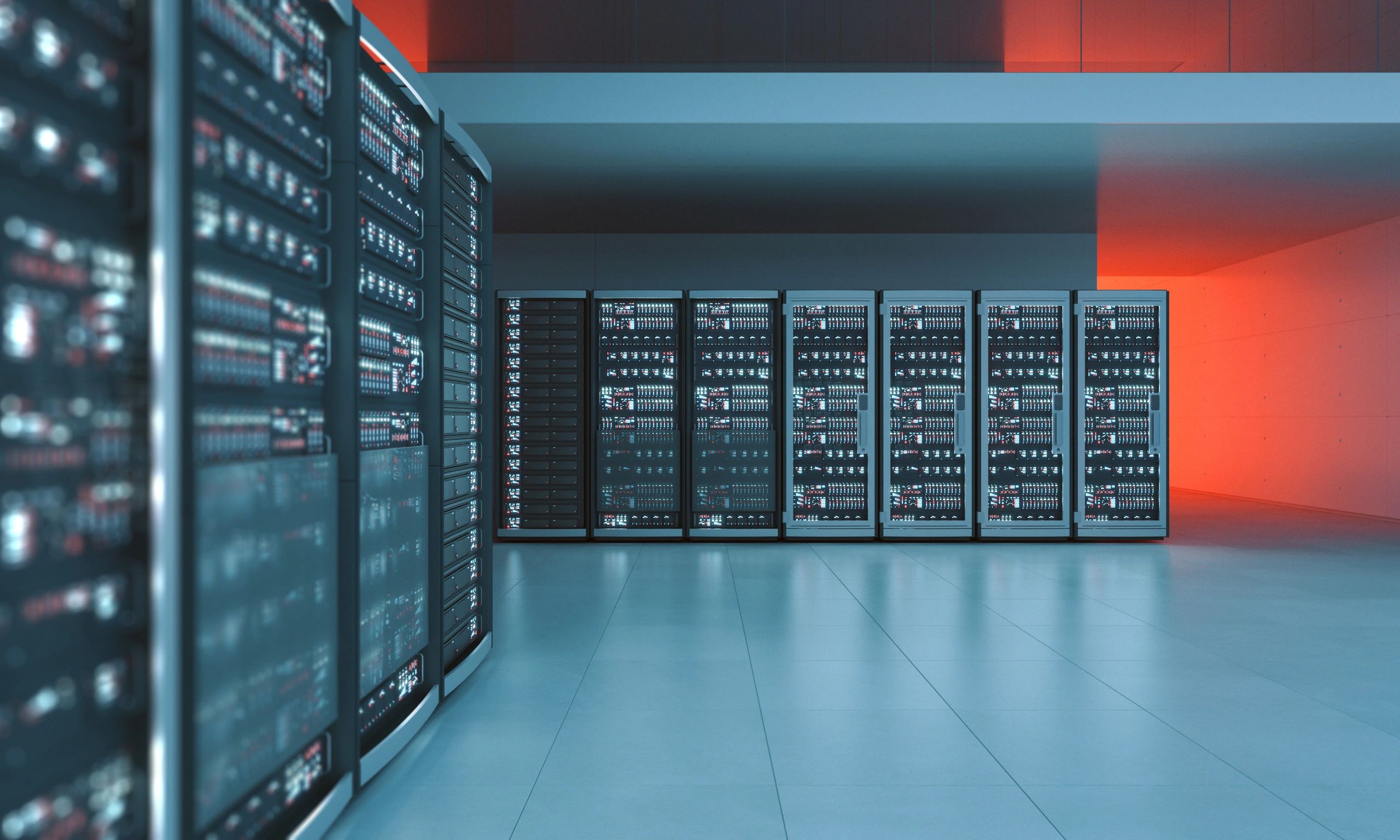 Modern data center representing managed IT services